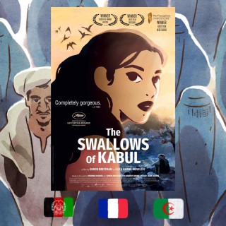 The Swallows of Kabul, Zabou Breitman, Eléa Gobbé-Mévellec, Movie poster